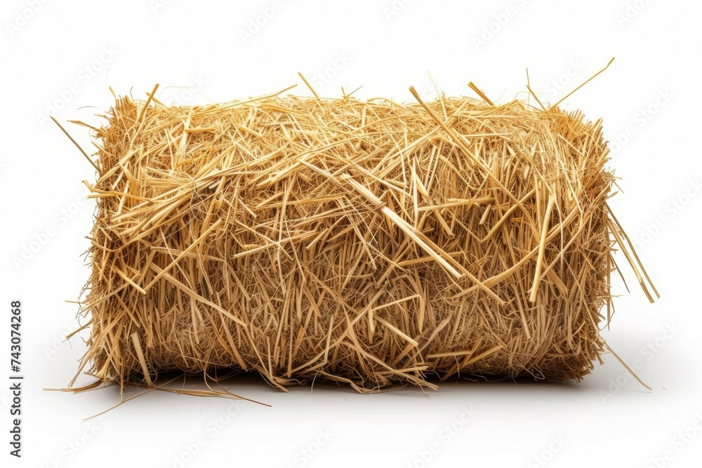 Poster harvesting hay. background with selective focus and copy space