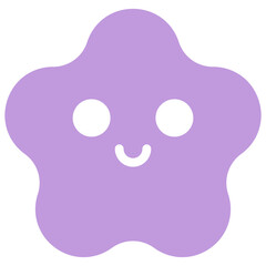 Smile star shape cartoon. Vector illustration.	