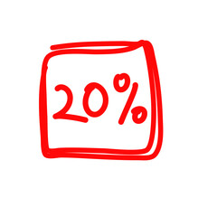 hand drawn sale tag presentation