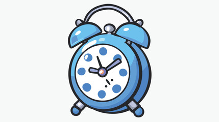 Blue alarm clock cartoon vector illustration