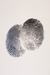 Combined fingerprints illustration, biometric data, individuality versus imitation