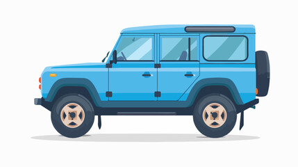 Fototapeta na wymiar Blue car vehicle color isolated icon vector illustration