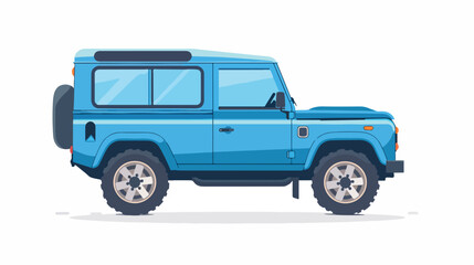 Fototapeta na wymiar Blue car vehicle color isolated icon vector illustration