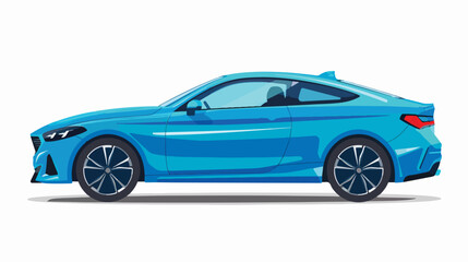 Blue car vehicle color isolated icon vector illustration