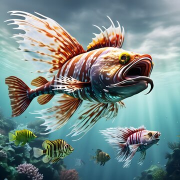 Unveiling Deep Sea Fish Adaptations Isolated on Transparent Background PNG.