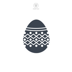 Easter egg, Easter day festival, Egg Icon symbol vector illustration isolated on white background