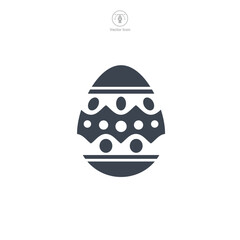 Easter egg, Easter day festival, Egg Icon symbol vector illustration isolated on white background