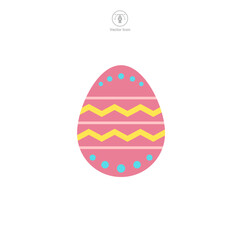 Easter egg, Easter day festival, Egg Icon symbol vector illustration isolated on white background