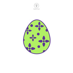 Easter egg, Easter day festival, Egg Icon symbol vector illustration isolated on white background