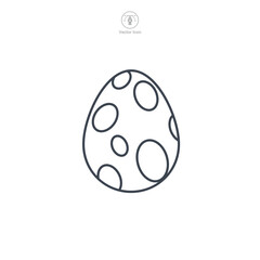 Easter egg, Easter day festival, Egg Icon symbol vector illustration isolated on white background