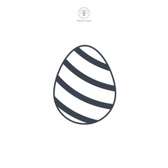 Easter egg, Easter day festival, Egg Icon symbol vector illustration isolated on white background