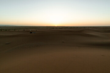 Fototapeta na wymiar sand dunes in the desert of Chigaga in Morocco