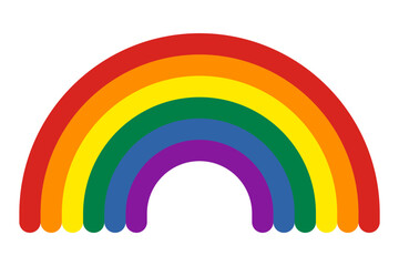Rainbow pride icon LGBT symbol. Flat vector illustration