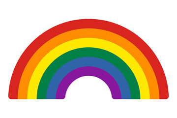 Rainbow pride icon LGBT symbol. Flat vector illustration