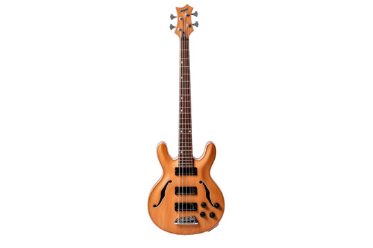Elegant Electric Bass Guitar Isolated on Black
