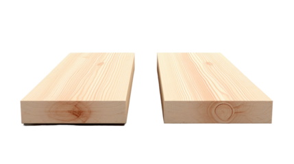 Isolated 2x4 wood boards isolated on transparent a white background