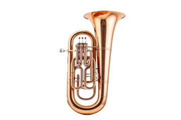  Copper Euphonium Horn with Four Valves 