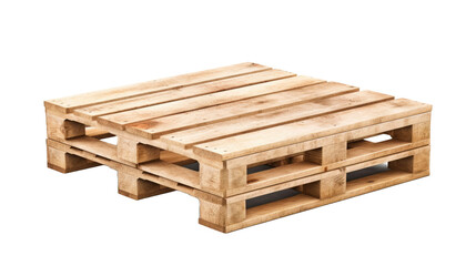 Wooden pallet isolated on transparent a white background
