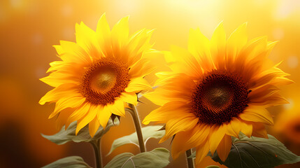 Obraz premium Beautiful sunflower close-up