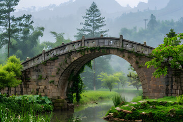 old bridge over the river