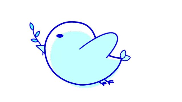 cute cartoon bird waving background and 2d animation, bird, animal, green screen. Sparrow Bird Flying animation video