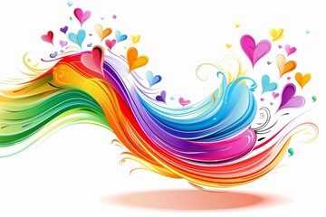 LGBTQ Pride charity. Rainbow tan colorful exuberant diversity Flag. Gradient motley colored cooperation LGBT rights parade festival turquoise diverse gender illustration