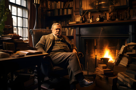 GK Chesterton: A Portrait of the Literary Giant in His Intellectual Abode