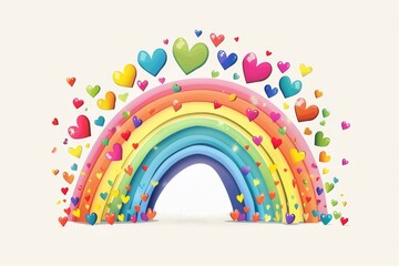 LGBTQ Pride self reliance. Rainbow panel colorful fairness diversity Flag. Gradient motley colored ter LGBT rights parade festival pride lane diverse gender illustration