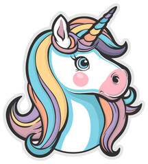 vector unicorn color without background