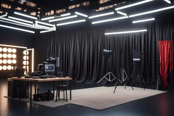 Interior of modern photo studio room, interior, home, furniture, living, design, 