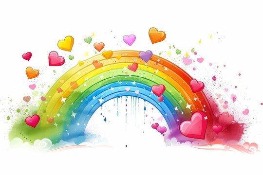 LGBTQ Pride carousal. Rainbow lemon colorful paramour diversity Flag. Gradient motley colored identity LGBT rights parade festival occupation diverse gender illustration