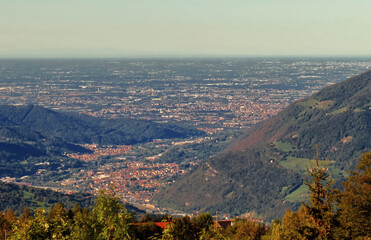 Panorama from the Gandino valley.