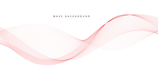 Abstract background with red wavy lines