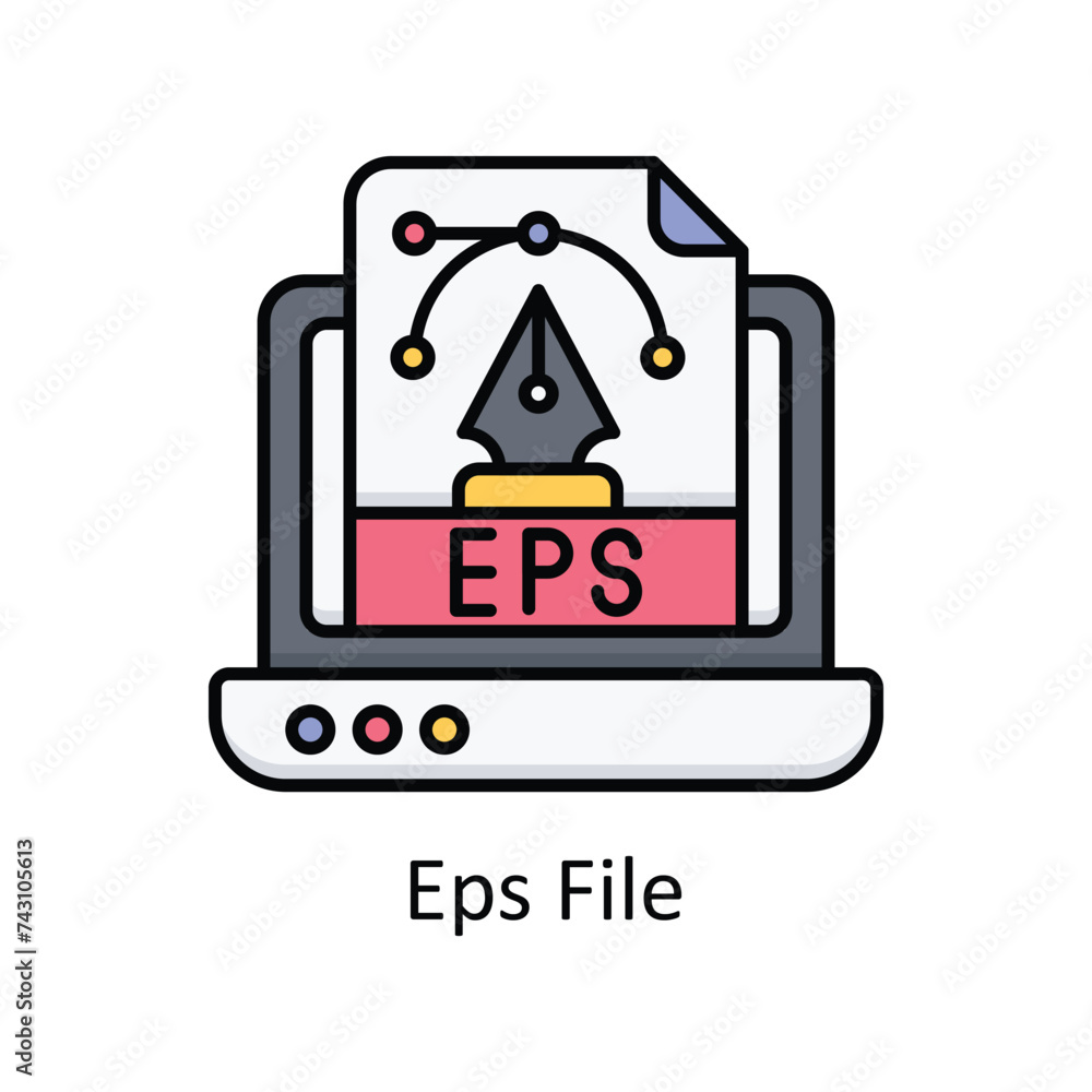 Poster eps file vector filled outline icon design illustration. graphic design symbol on white background e