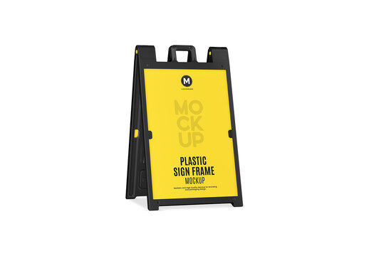 Plastic Sign Frame Mockup