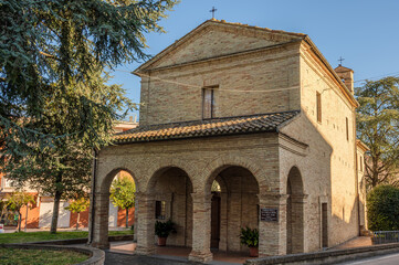 Potenza Picena, Marche. Church of the Blessed Virgin of the Snow - obrazy, fototapety, plakaty