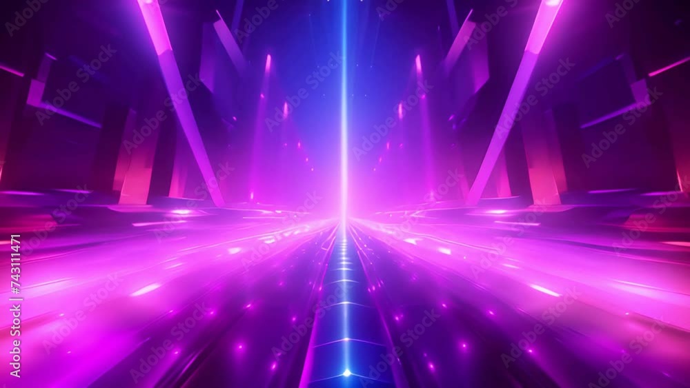 Poster abstract background with neon lights generative ai