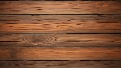 Fototapeta premium Texture of old wood made of planks and painted brown