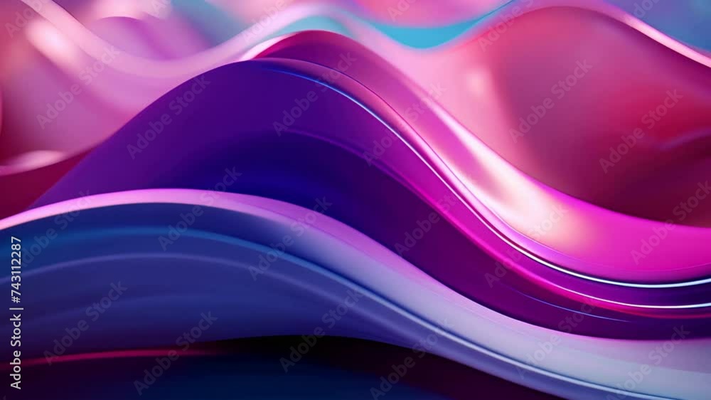 Poster colorful abstract background with wavy lines generative ai