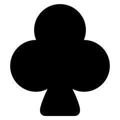 Transparent PNG of a simple black clubs playing card symbol. One out a set of four playing card suits