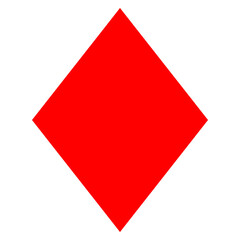 Transparent PNG of a simple red diamonds playing card symbol. One out a set of four playing card...
