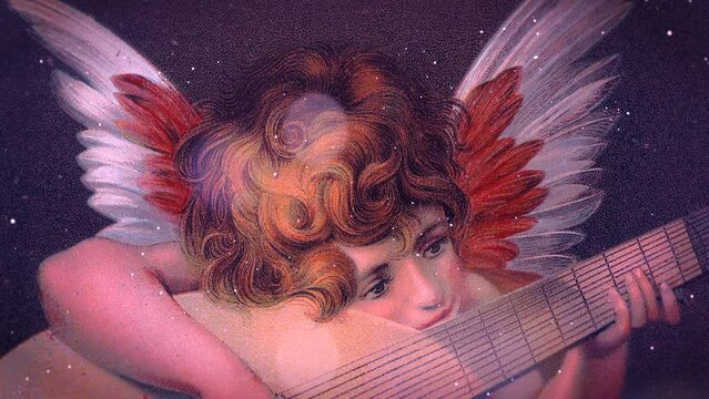 Angel playing the lute