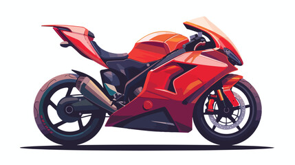 Obraz na płótnie Canvas Elegant motorcycle icon cartoon flat vector illustration