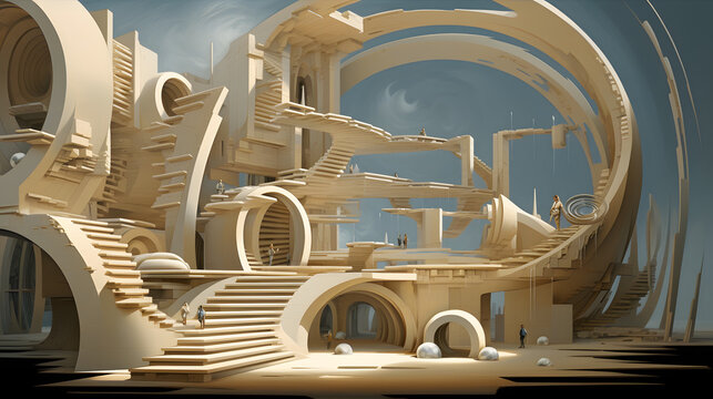 Futuistic clean whte architecture, cool  architecture, cllean white architecture with futuristic vibes and organic shapes