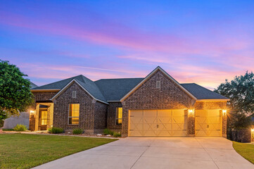the front view of a home