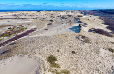 Cape Cod National Seashore Dunes and Ocean Aerial