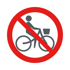 no bicycle icon