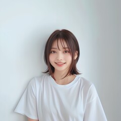 Fototapeta premium 10代の微笑む美しい女性