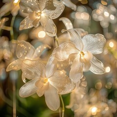 inflatable air orchids on beautiful nature
