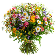Obraz na płótnie Canvas A colorful bouquet of wildflowers, ideal for summer events, vibrant decor, and joyful celebrations.